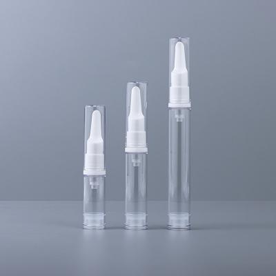 China High Quality Cosmetic 5ml 10ml 15ml AS Vacuum Pump Bottle Airless Eye Serum Split Bottle Press Portable Platypus Eye Cream Travel Bottle for sale