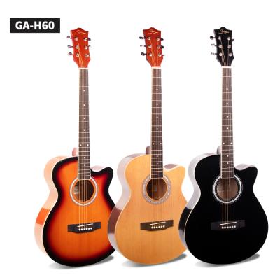 China China OEM Factory Wholesale Price Rise String Colorful Top Student Flawless Steel Beginner Acoustic Guitar for sale