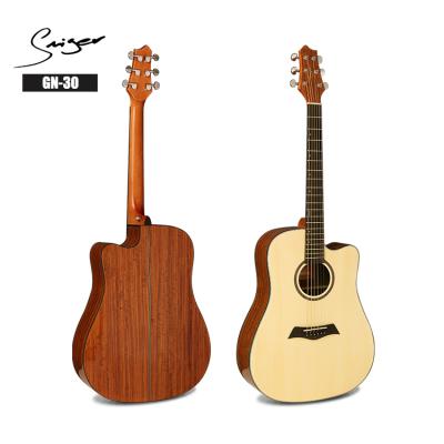 China Flawless Steel Wholesale Folk Student Plywood 6 Walnut Good Quality Acoustic Guitar Strings for sale