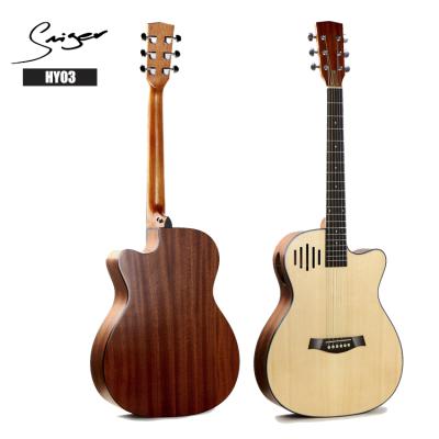 China New Design OEM Side Sound Ports Side Sound Hole Ports Acoustic String Steel Guitar for sale