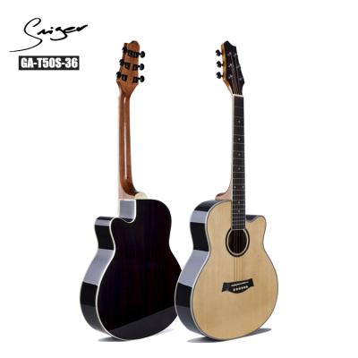 China 36inch Solid Top Solid Fir Musical Instruments Electric Acoustic Guitar for sale