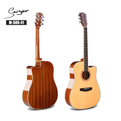 China Sapele Electric Acoustic Solid Top Guitar Musical Instruments For Professional Guitarra for sale