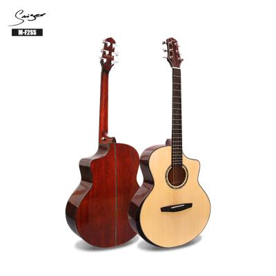 China Solid Top Acoustic Guitar M-F2SS 41 Inch OEM Solid Wood Service For Double Cut Acoustic Guitar for sale