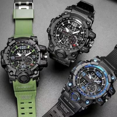 China Fashion Army Men's Wristwatches Fashion Date Automatic Multifunctional Electronic Silicone Strap Popular Digital Watch for sale