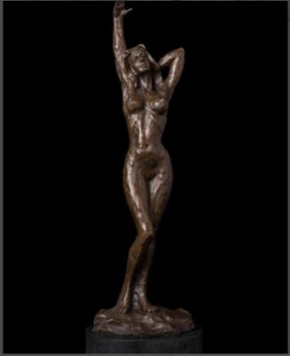 China China Bronze Casting Nude Life Size Standing Bronze Woman for sale