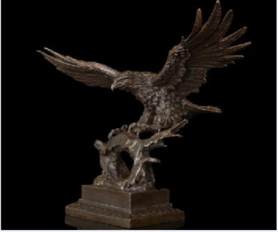 China China indoor office/table bronze material/home decoration eagle statues for sale for sale