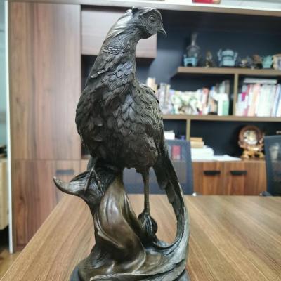 China China Animal Bronze Bird Statue For Home Decoration for sale