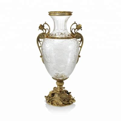 China Antique Luxury Crystal Vase Home Decor JDSC Wall Decor Room Decor Office Furniture for sale