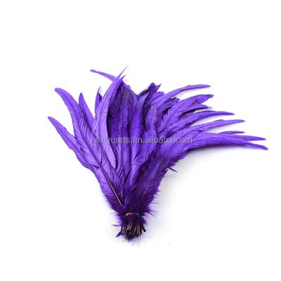 China Carnival Multiple Colors in Stock 25-45 cm Long Coque Rooster Tail Feathers for Sale for sale