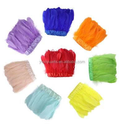 China Garment High Quality Multiple Colors Available Goose Feather Trim Fringe for Garment for sale