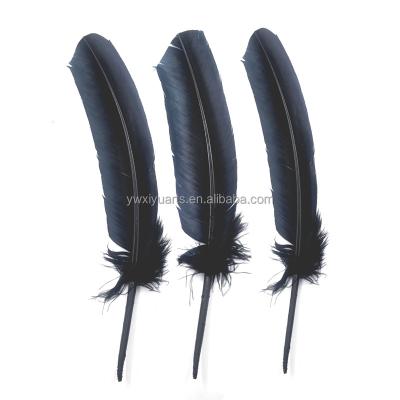 China Carnival Multiple Colors Dyed 25-30 cm Turkey Quill Feather Turkey Feathers for Millinery Hats for sale