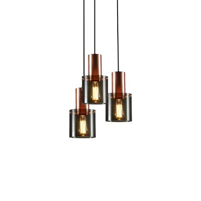 China Modern Simple Modern Metal LED Chandelier Living Room Dining Room Glass Lamp for sale