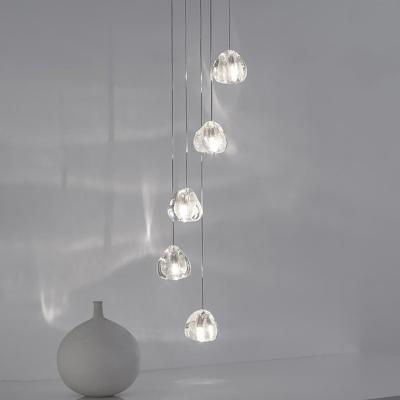 China Modern Simple And Modern Crystal Ball Chandelier Luxurious Decorative Lighting In The Stairwell for sale