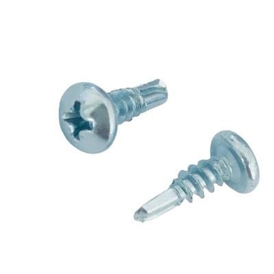 China Truss Hot Sales Galvanized Cross Pan Head Drilling Screws DIN7504M With Tapping Screw Recessed Thread for sale