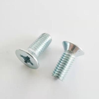 China YZ-B006 DIN965 Carbon Steel Steel Cross Recessed Countersunk Head Machine Screws for sale