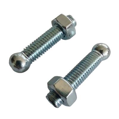 China YZ-B008 Carbon Steel Zinc Round Ball Steel Head Bolt With Hex Nut 8*40 8*55 for sale