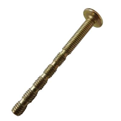 China Hot Sale YZ-B011 Steel Connecting Confirmat Bamboo Shaped Screw Steel For Furniture Door Handle 4*45 for sale