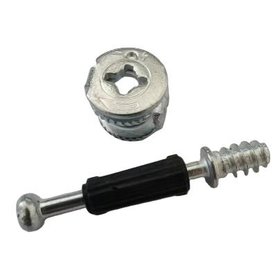 China YZ-O010 Flat High Quality Steel Galvanized Furniture Fastener Eccentric Cam 15x11.5 With 6.3x44 Screw for sale