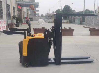 China 1500kg Electric Rotating Stacker Straddle Lift With Pallet Rotator For Warehouse Handling for sale