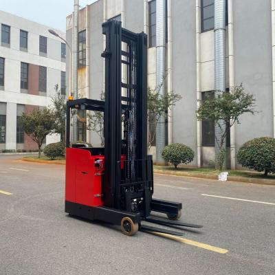 China Batterijrijders Trucks zittende Warehouse Electric Stacker 1,5 ton 3m Electric Reach Trucks Vorklift Te koop