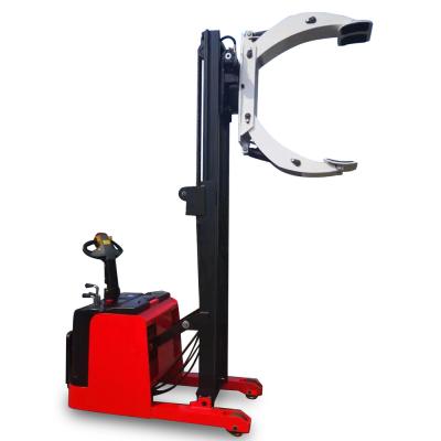 China 1500 Kg Electric Roll Lifter Stacker 180 360 Degree Roll Clamp Convenient Storage Moving Equipment for sale