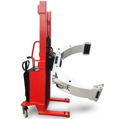 China 400Kg Standing Operated Battery Semi-Electric Paper Reel Stacker Fork Lift for sale