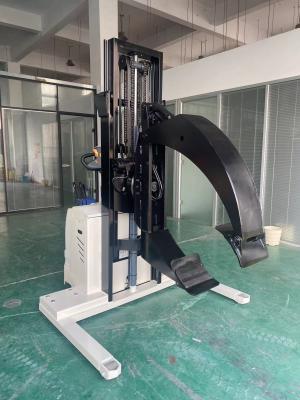 China Height 1600 mm 2000 mm 2500 mm Electric stacker forklift with paper roll clamps for sale