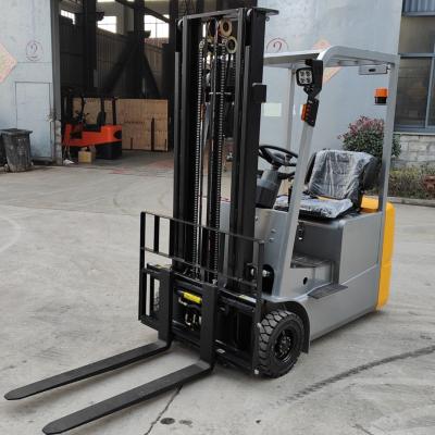 China 1.5Ton 3 Wheel Electric Forklift 3m Counterbalance Walkie Stacker Front Axle Drive for sale