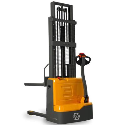 China 2m 3m 4000mm Walkie Stacker eléctrico completo 1200kg 1.2t 1,5 toneladas de paletas eléctricas de apilamiento con mango de operación en venta