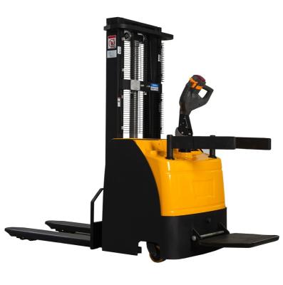 Chine 3t 3000kg 4.5m 4500mm Heavy Duty Standing On Full Electric Stacker With CE Certificate à vendre