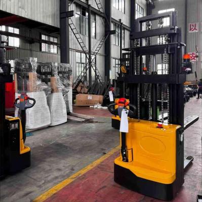 China 4500mm 1500kg Full Electric Walkie Stacker for loading and unloading goods in warehouse for sale