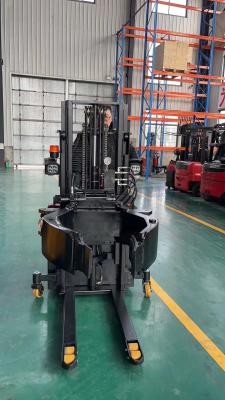 China Kad 500-1500 Kg Electric Roll Pallet Lift Stacker Electric Stacker With Paper Roll Clamp for sale