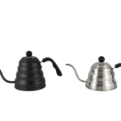 China WITH LID Long Narrow Spout Coffee Pot Gooseneck Kettle Stainless Steel Hand Drip Kettle Pour Over Coffee and Teapot for sale