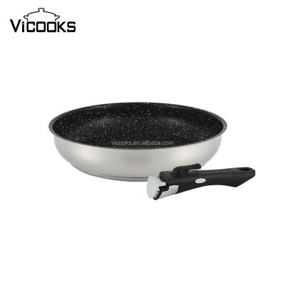 China General Use For Gas And Induction Cooker Stainless Steel Air Frying Pan Forged Nonstick Fry Pan Carbon Steel for sale