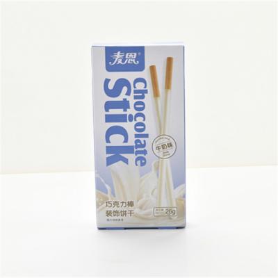 China Natural Chocolate Cream Coating Cookies Stick Candy Chocolate Cookie Stick With Milk for sale