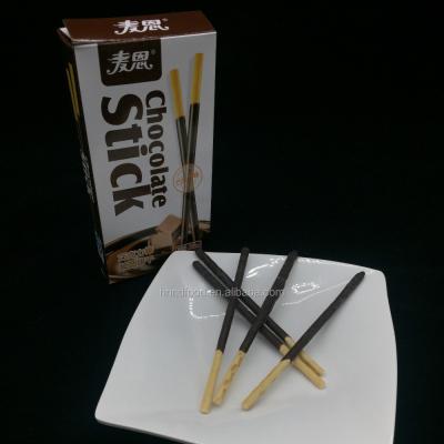 China Chocolate Snacks Chocolate Cream Coating Cookies Stick Candy Chocolate Cookie Stick for sale