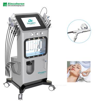 China Exfoliators 11 in 1 Hydraface Dermabrasion Skin Spray Gun Deep Cleaning High Frequency Skin Care Whitening Machine For Face for sale