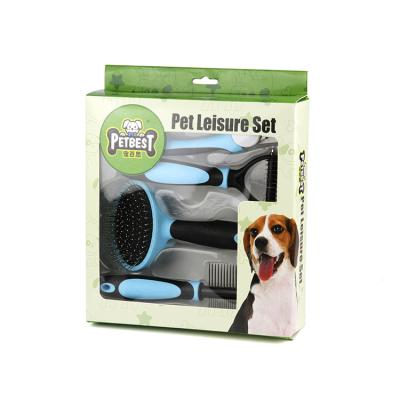 China Viable Fashion Dog Hair Brush Professional Pet Grooming Set for sale