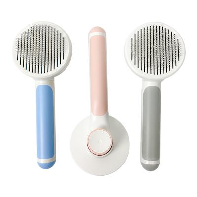 China Sustainable Pet Grooming Tool Self Cleaning Dog Brush Pet Massage Brush Comb for sale