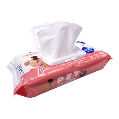 China Organic Biodegradable Super Soft Nonwoven Animals Material Small Pet Cleaning Cloths for sale