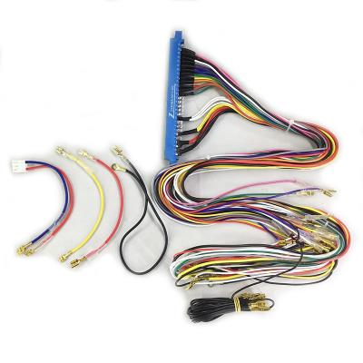 China Custom quality 80cm safety arcade cooper jamma wire size 5 pin joystick button panel electronic harness full wire for sale