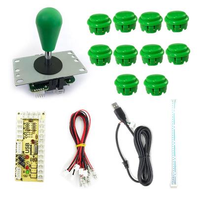 China DIY Arcade Joystick Kit 5 Pin Joystick Cable 24mm/30mm USB Buttons Encoder Coin Operated Oval Ball Top 7 Color Optional for sale