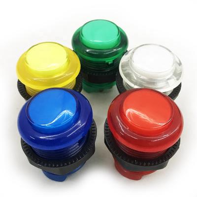 China zero delay & Durable Manufacturer Low Price Arcade Button Led 28mm Transparent Illuminated Button With Microswitch for sale