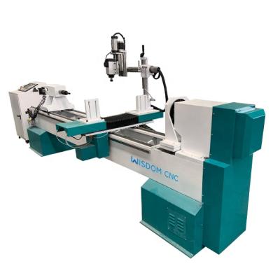 China CNC Wood Wooden Column WS-L1530-4S Lathe Turning Engraving Machine for sale