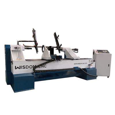 China Handle WISDOM WS-L1530A CNC Wood Lathe Wood Lathe Automatic Loading Milling Machine for sale