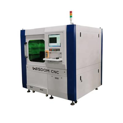 China Laser CUTTING Wisdom CNC WS-F6080 Enclosed High Precision Fiber Laser Cutting Machine 1000w for sale