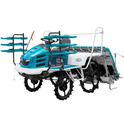 China Rice Tiller Lightweight 4 Wheels 6 Rows Paddy Field Transplanter Planter Machine for sale