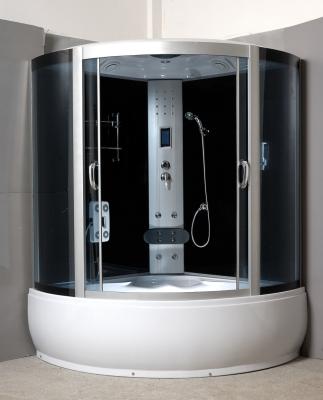 China Modern Aluminum Frame Satin Silver Luxury Steam Shower Room for sale