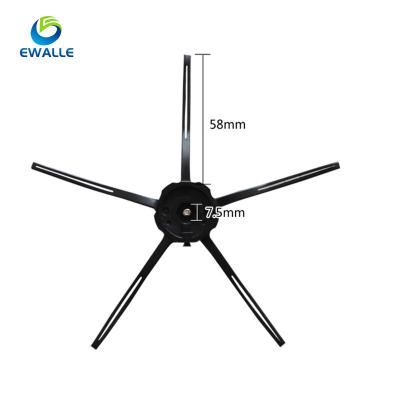 China Hotel 5-Arm Silicone Side Brush Robot Vacuum Cleaner Parts For Xiaomi Roborock S7 Q7 T8 Max Maxv T7S plus S6 S5 max S50 S55 E35 E2 for sale