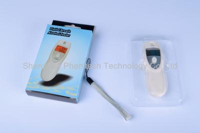 China White Digital Breath Alcohol Tester with Semiconductor Oxide Alcohol Sensor for sale